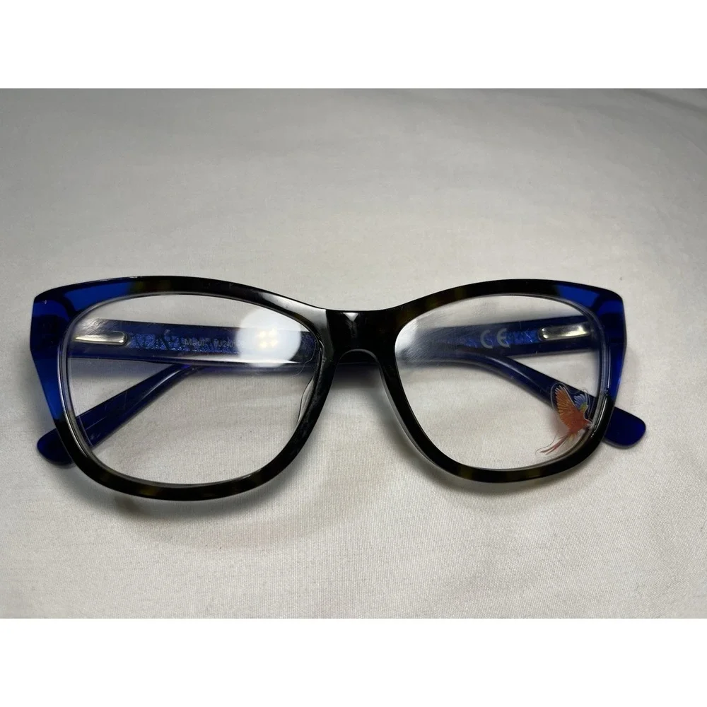 Maui Jim Eyeglasses Frames MJ2401-68SF Brown Blue Tortoise Cat Eye 52-16-140